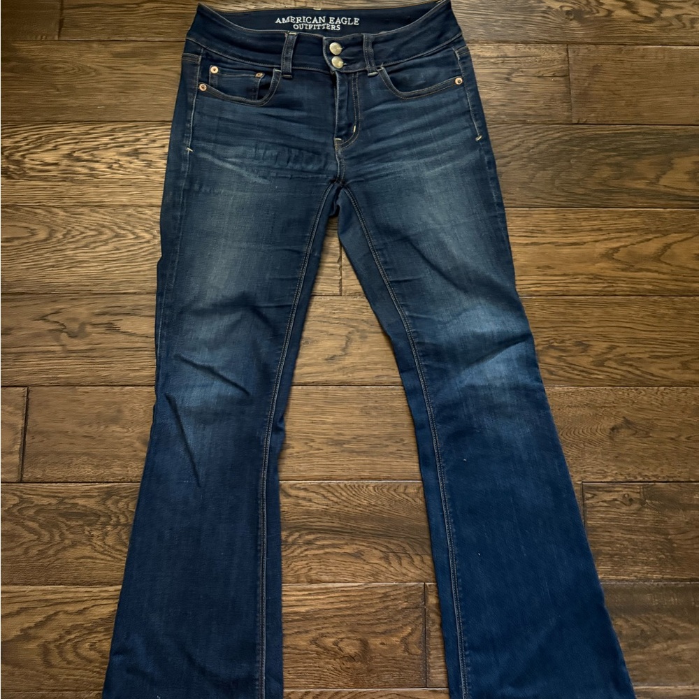 American Eagle Outfitters Dark Blue Flare Jeans